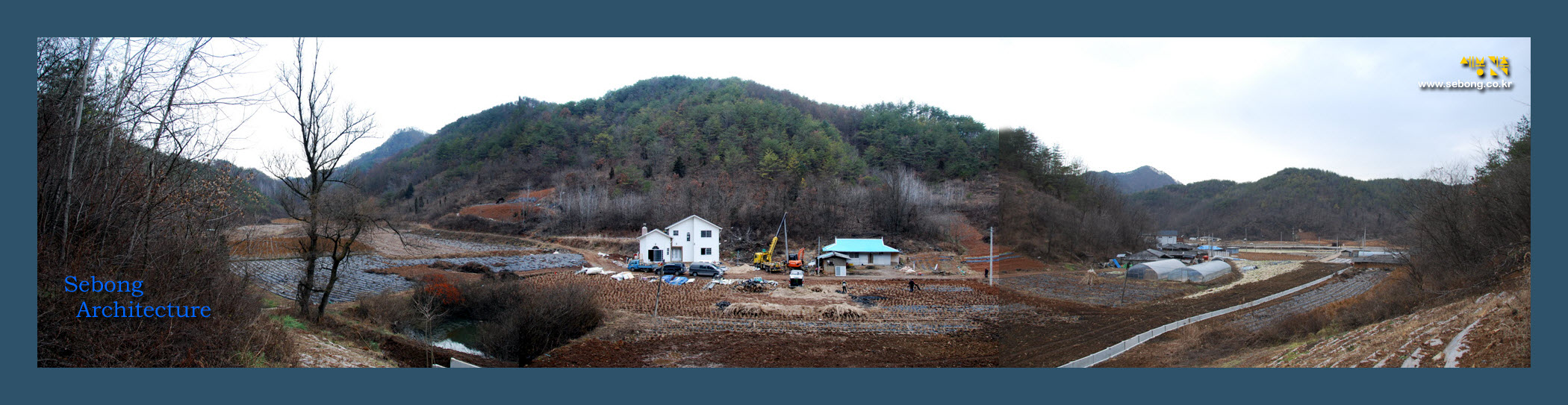 영월 경량철골조 조립식주택 신축공사 현장 파노라마