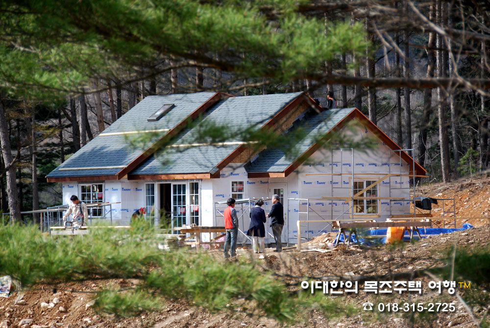 판초목수 이대한 팀장님의 평창 목조주택 신축공사 현장 전경 